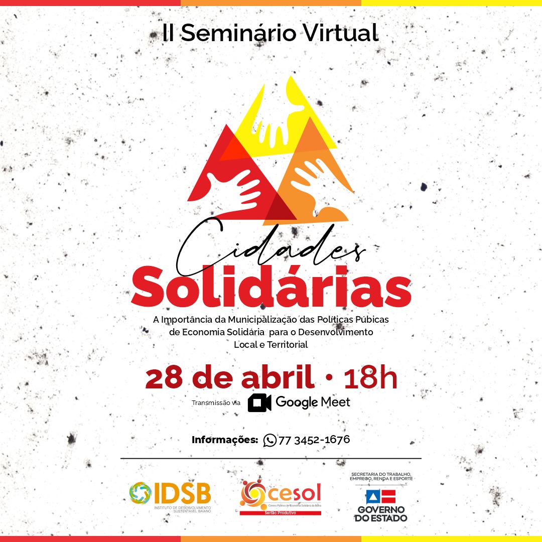 II Seminrio Cidades Solidrias acontece neste ms de abril 