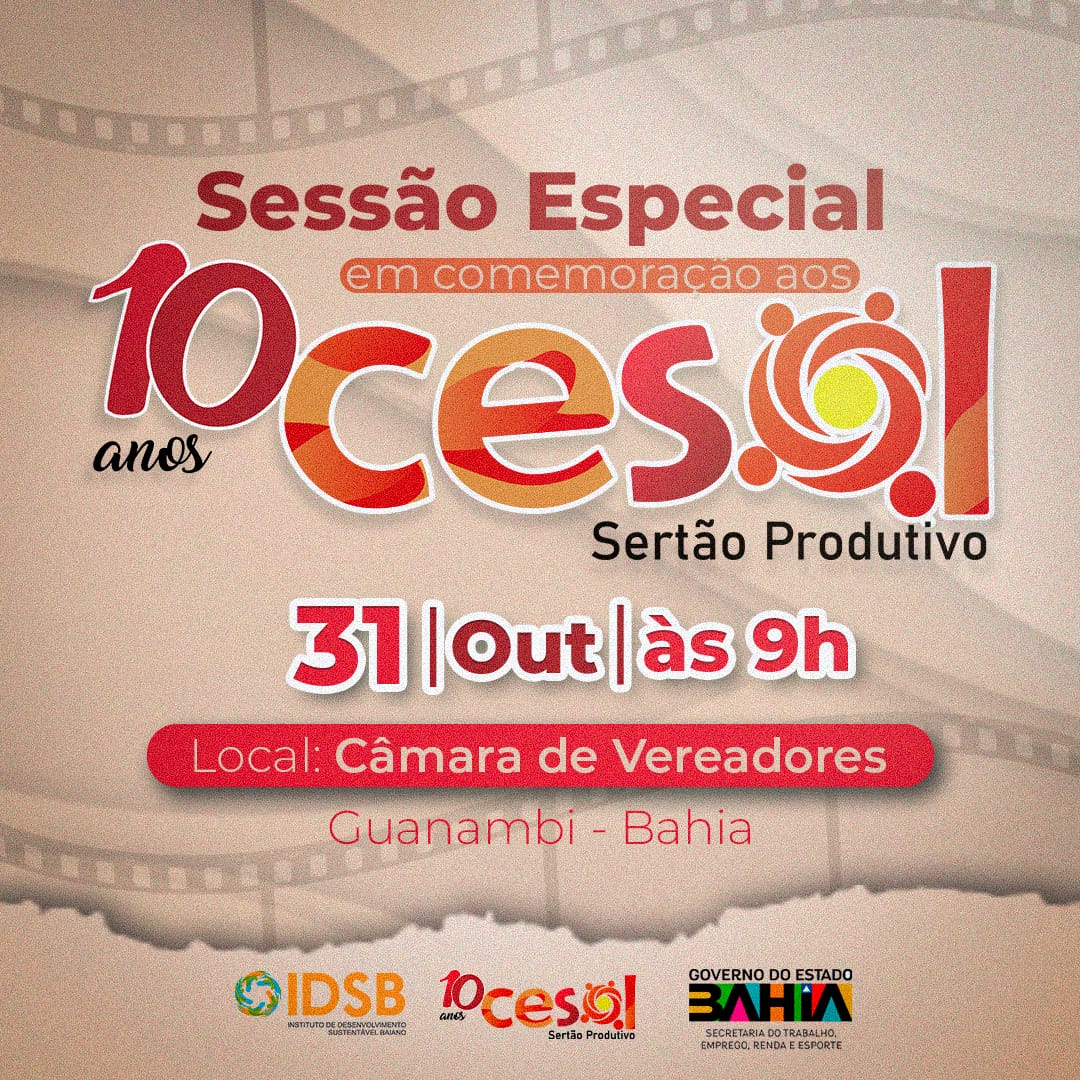 Cesol Serto Produtivo completa 10 anos e realizar evento comemorativo